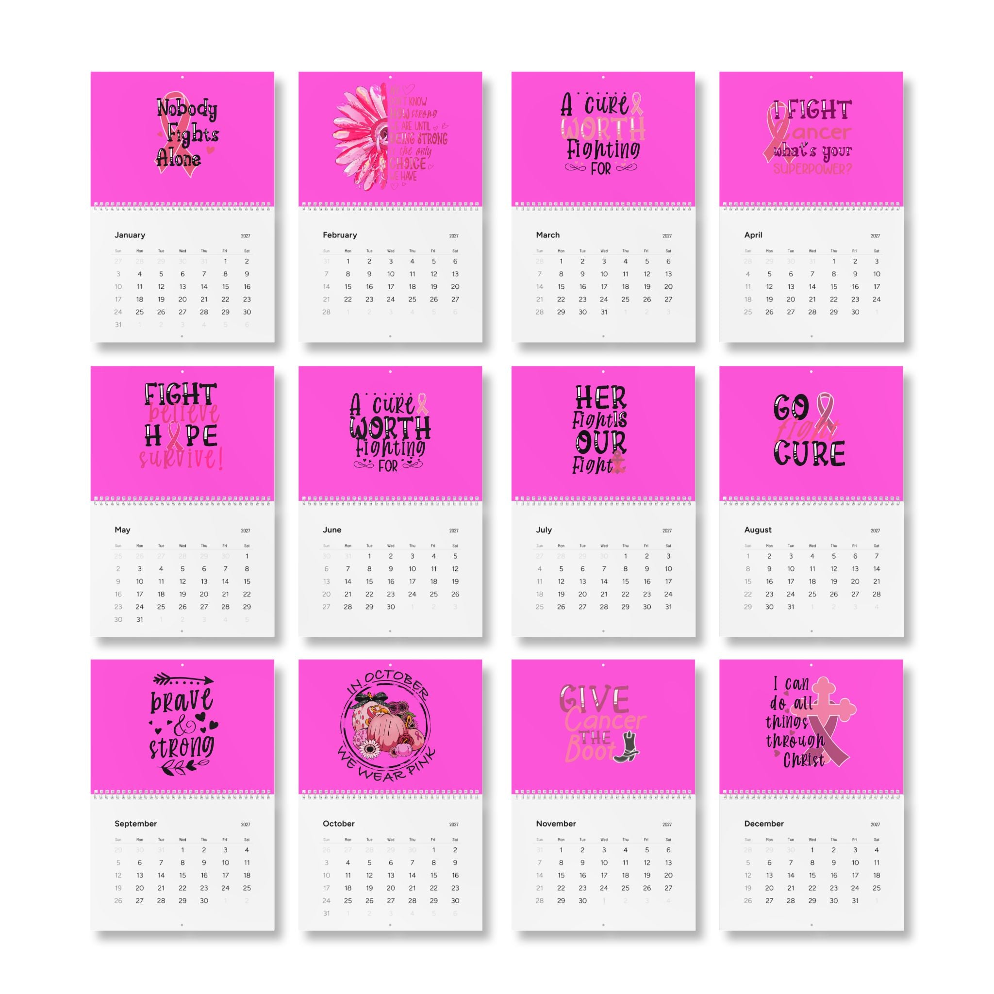 Breast Cancer Wall Calendar (2027)