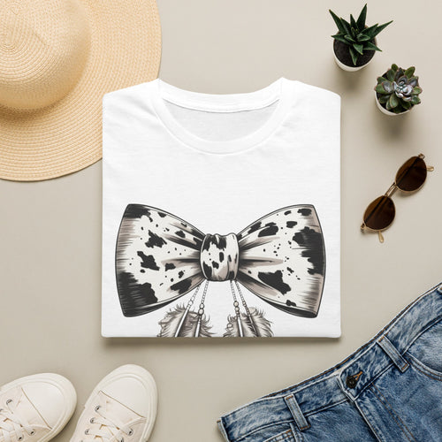 Cow Bow with Feathers Softstyle T-Shirt