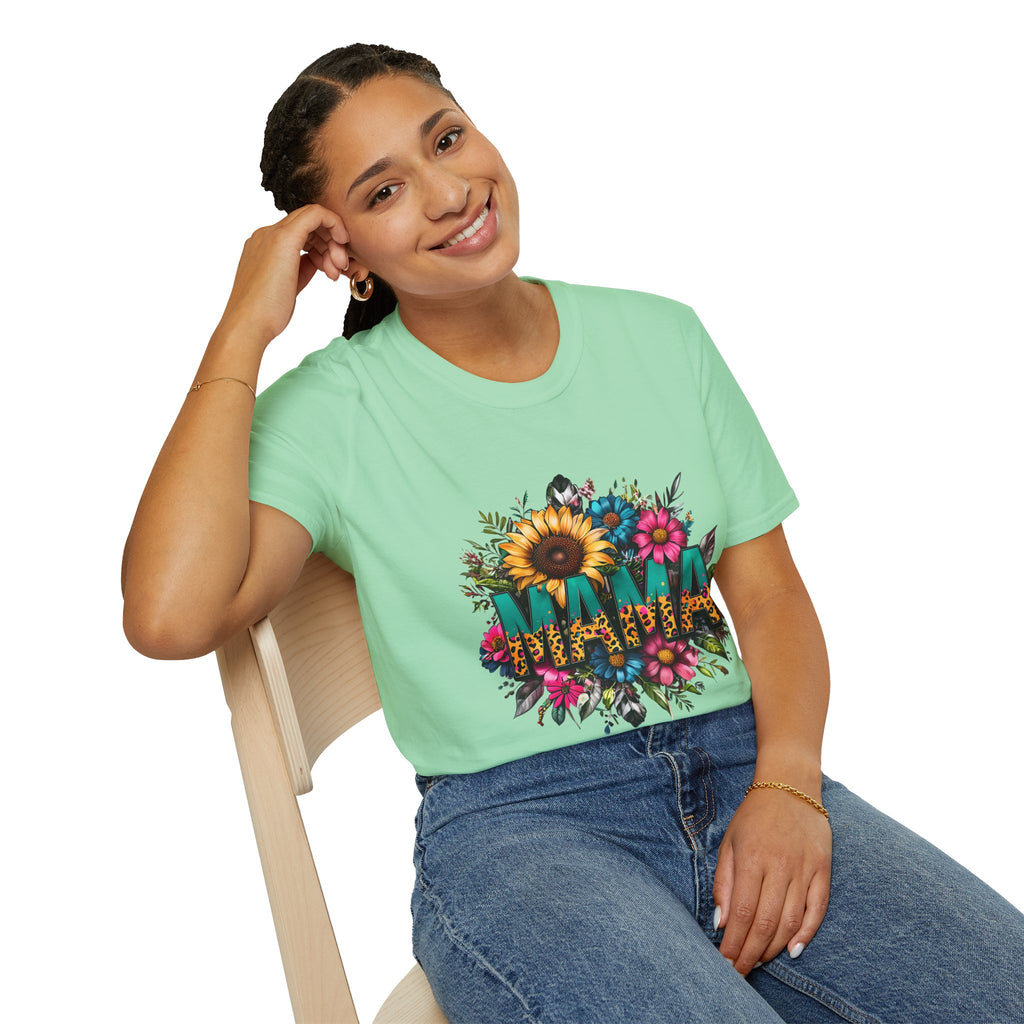 Mama with flowers T-shirt