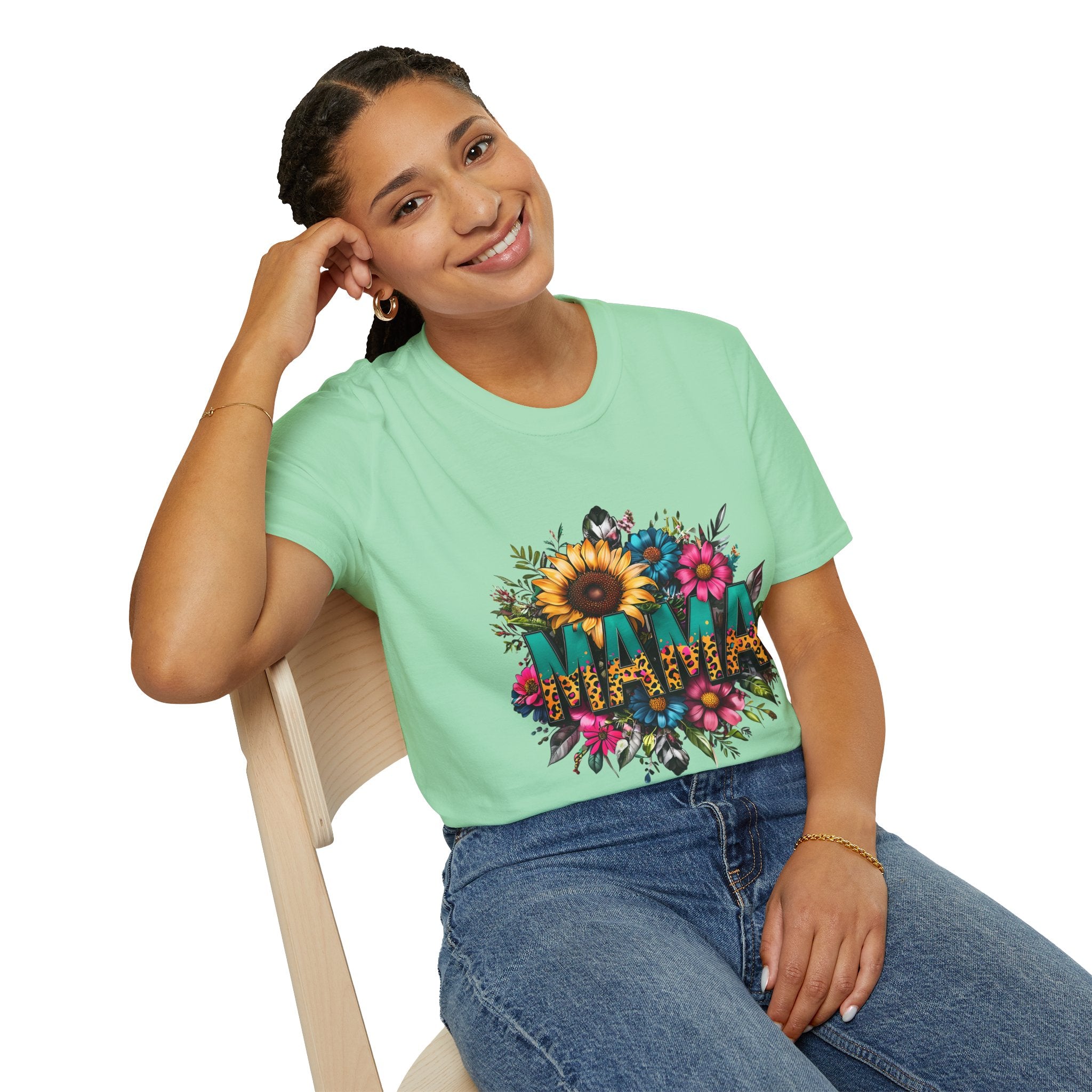Mama with flowers T-shirt