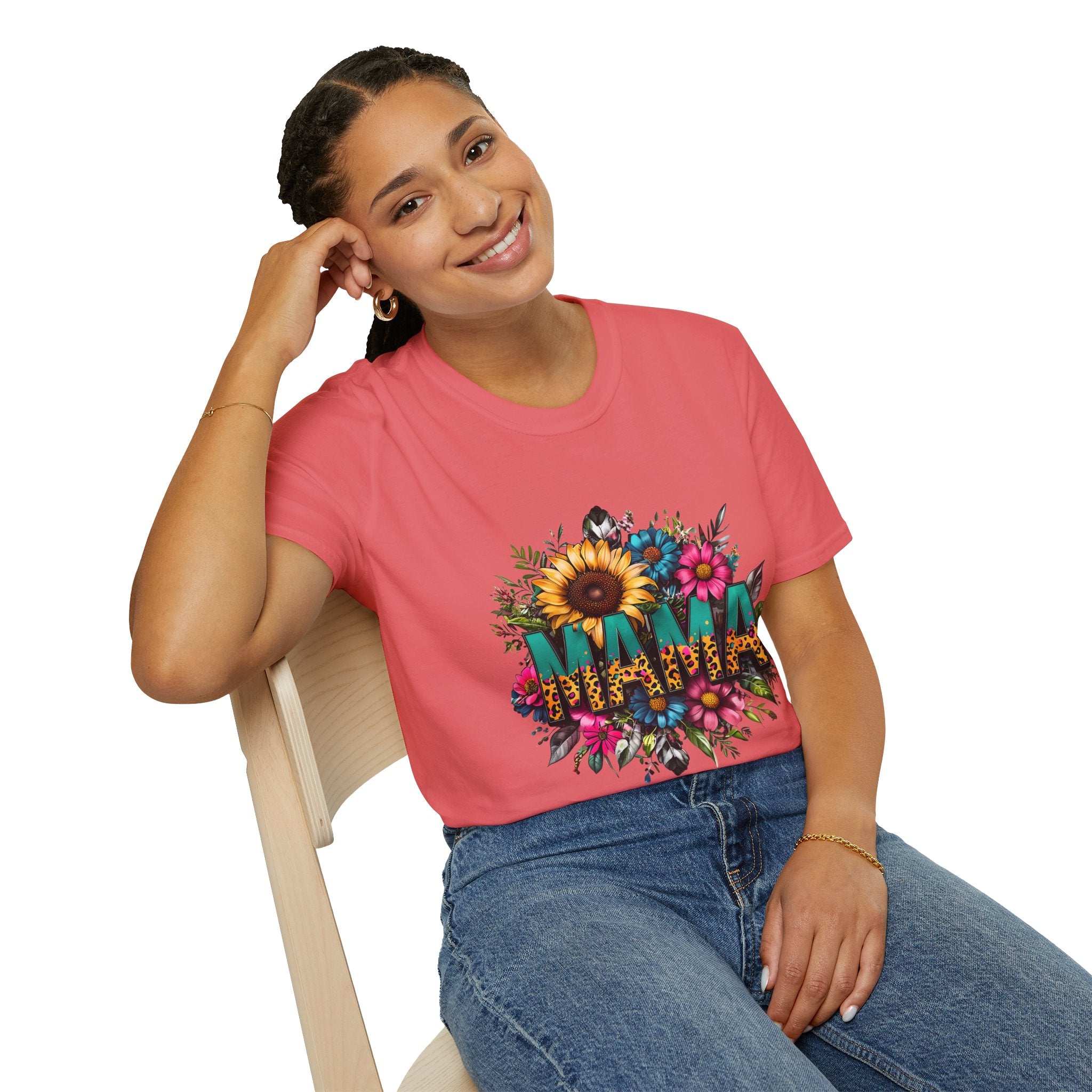 Mama with flowers T-shirt